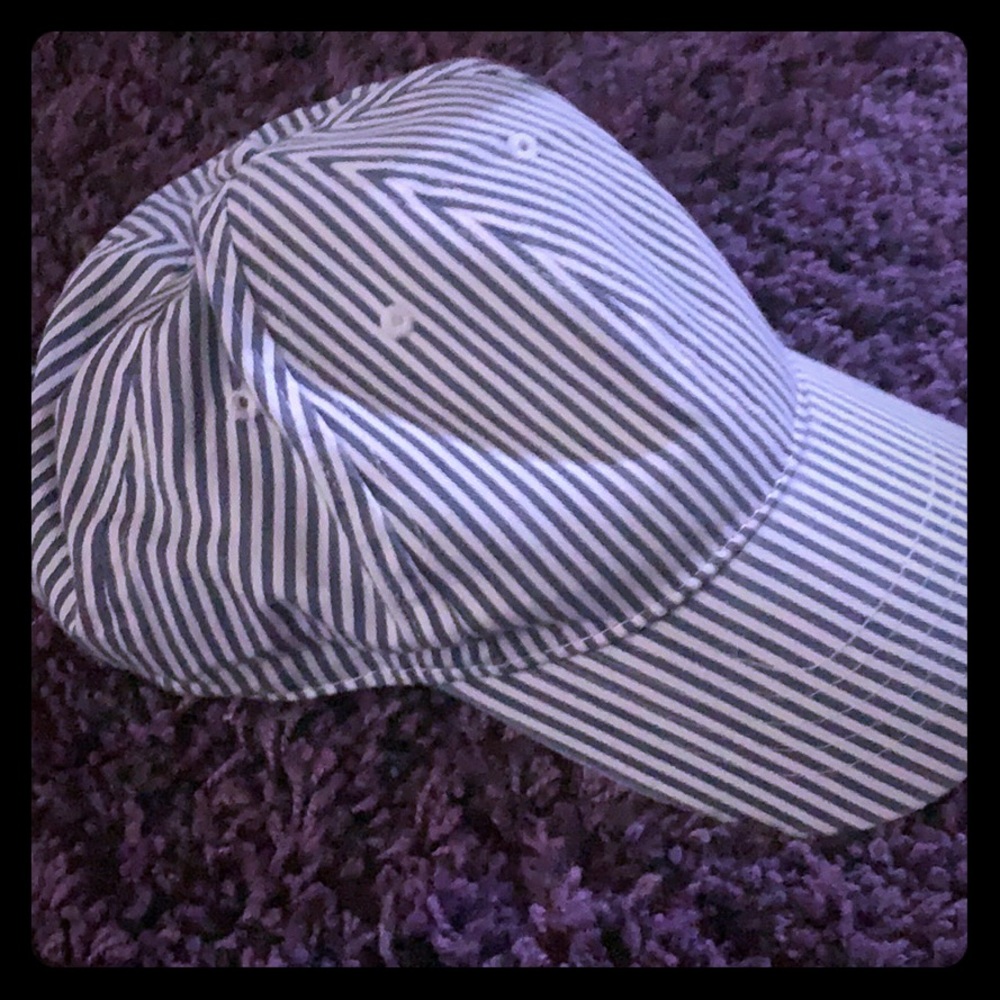 a striped hat